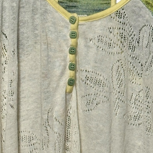 Free People Linen Pointelle Knit Racerback Sleeveless Lightweight Tank - Picture 3 of 10